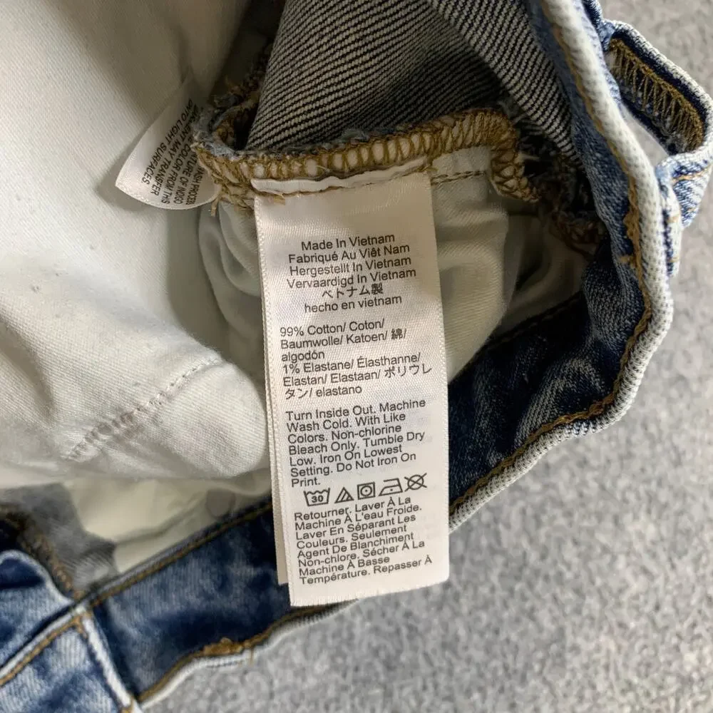 J Crew Shorts Women 30 Denim Elliot Wash High Rise Distressed Micro Cutoff